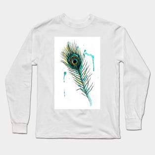 Peacock feather Image Long Sleeve T-Shirt